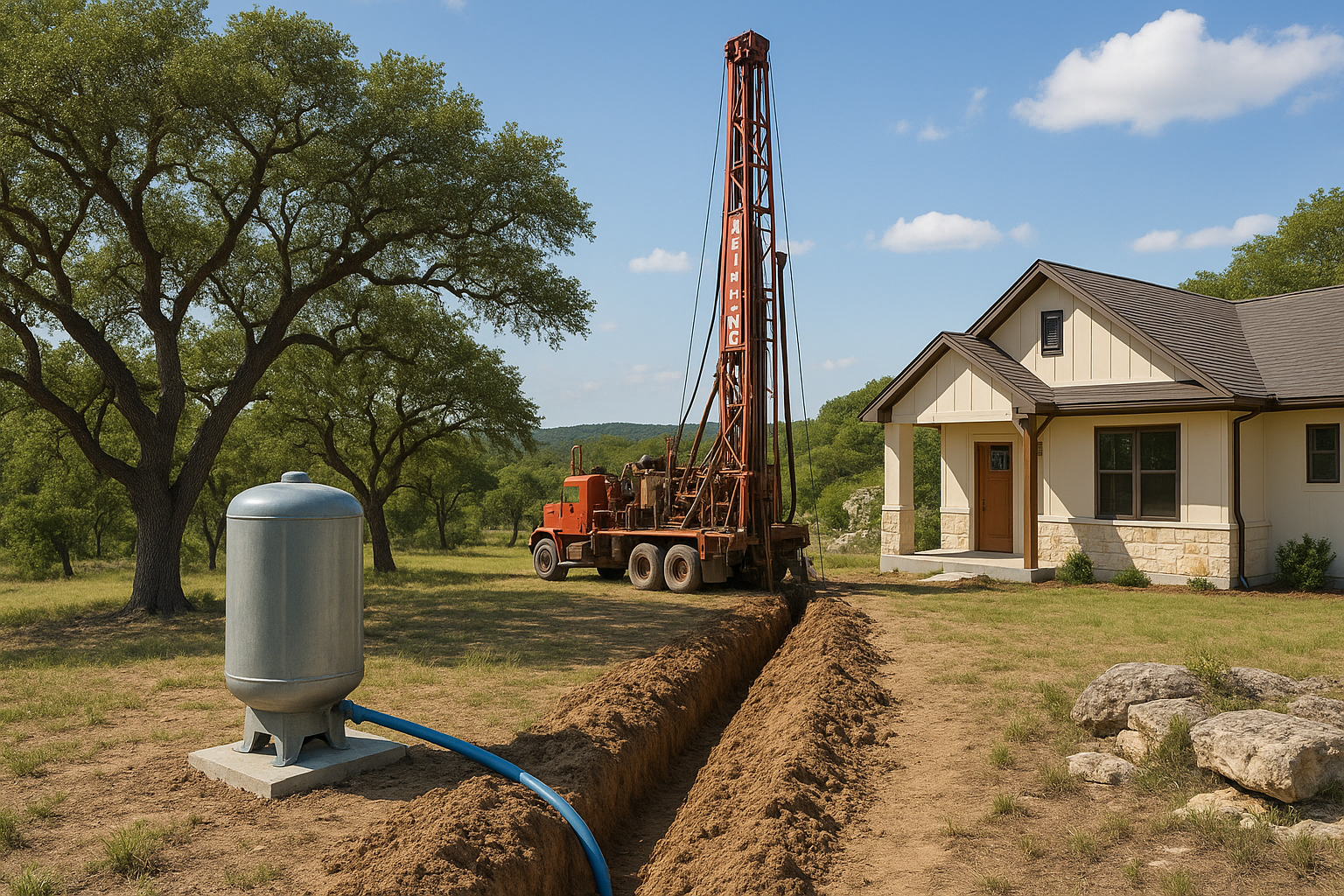 Cost to Drill Residential Water Well in Lufkin Texas